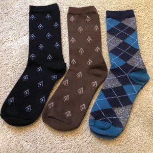 Clark's, Socks, OS, Brown, Black, Blue